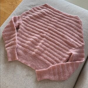 Pink Striped Women's Sweater